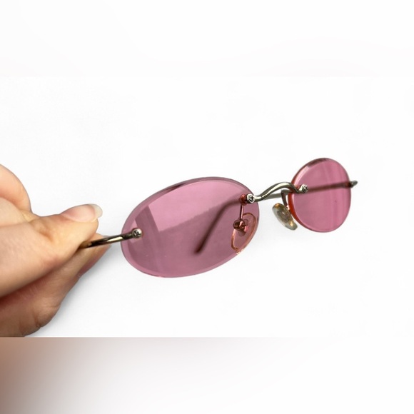 Cute Pink Oval Summer Boho Beachy Coastal Girlie Girl Sunglasses - Picture 4 of 7